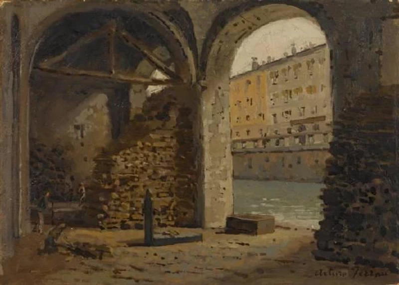 Vecchia Sostra al Ponte di Porta Vittoria, 1916 - Civiche Raccolte Storiche. Museo di Milano
